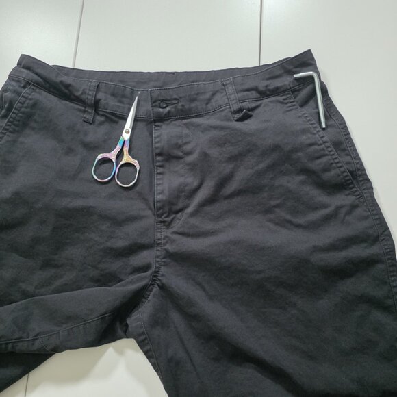 Tentree Shorts Mens 33 Black Organic Cotton Sustainable Comfort Hiking Stretch - Picture 9 of 16